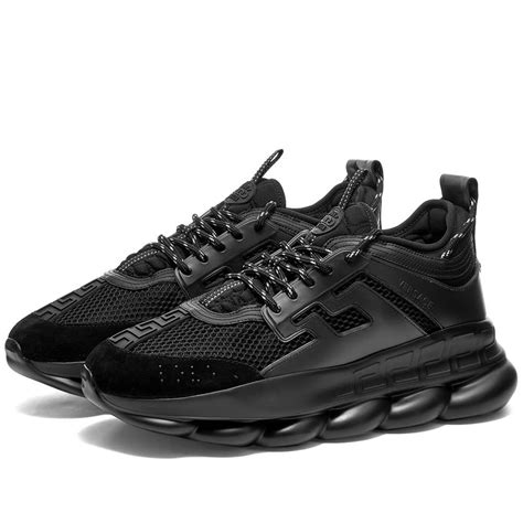 Versace Men's Chain Reaction Sneakers, Black 